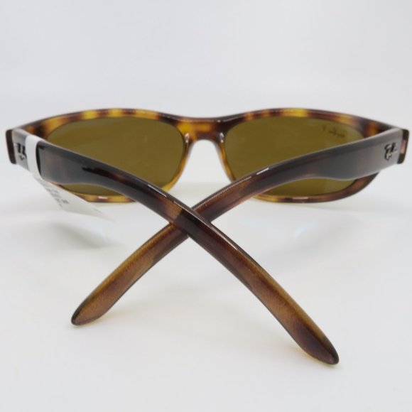 Ray-Ban RB 4033 642/47 60mm Brown Tortoise/Brown Polarized Wrap New Sunglasses - Picture 7 of 8
